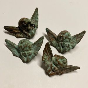 Vintage Metal Angel Cherub Cabinet Pulls